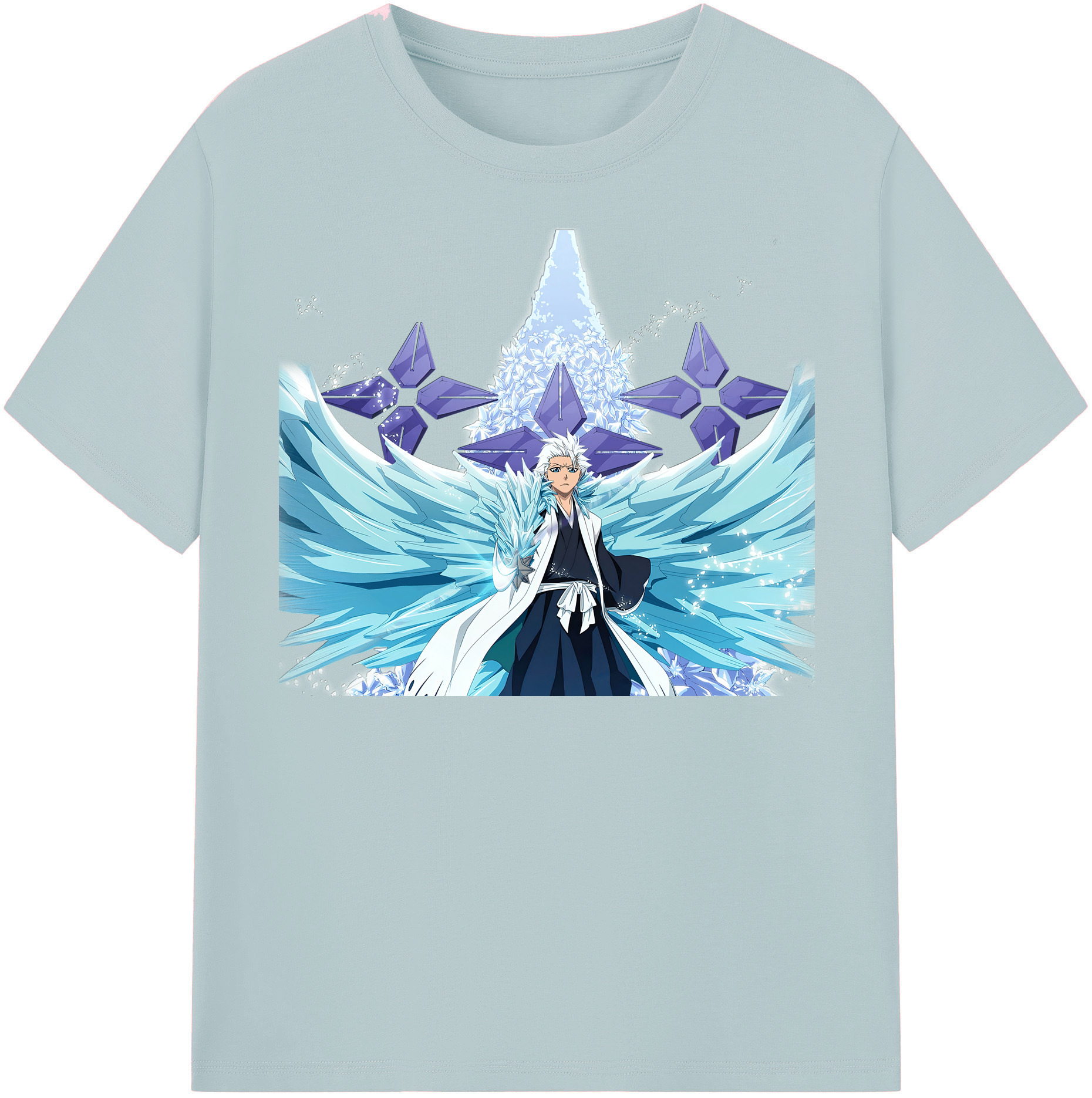（画像用） ブリーチ 日番谷冬獅郎（ひつがや とうしろう） BLEACH Hitsugaya Toushirou 綿100％半袖Tシャツ（フロントプリント）